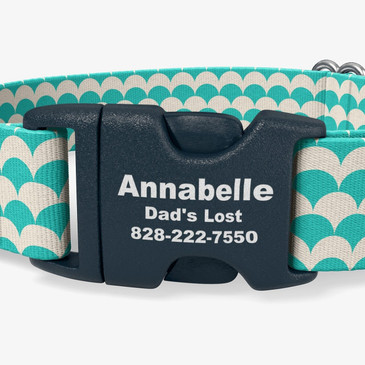 closeup of buckle personalization